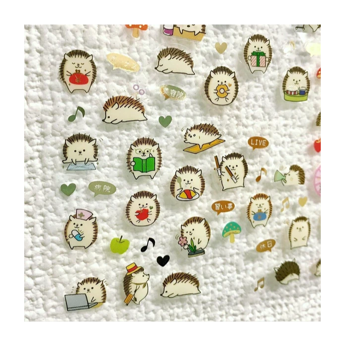 Decoration Schedule Stickers - Hedgehog