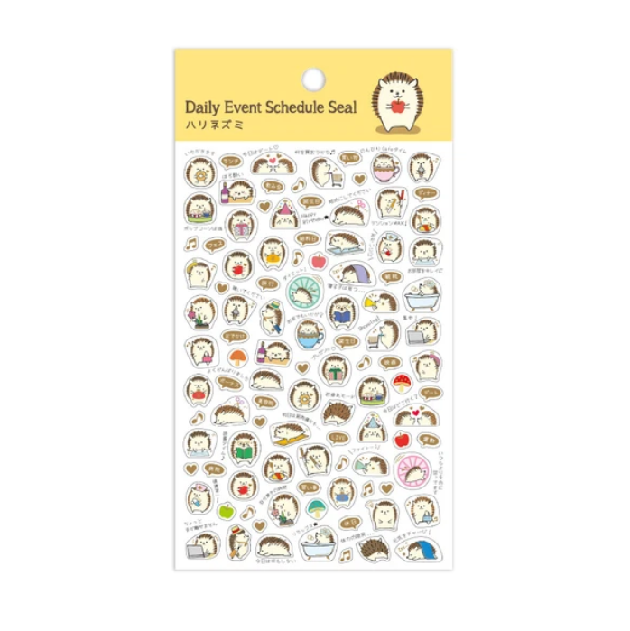 Decoration Schedule Stickers - Hedgehog